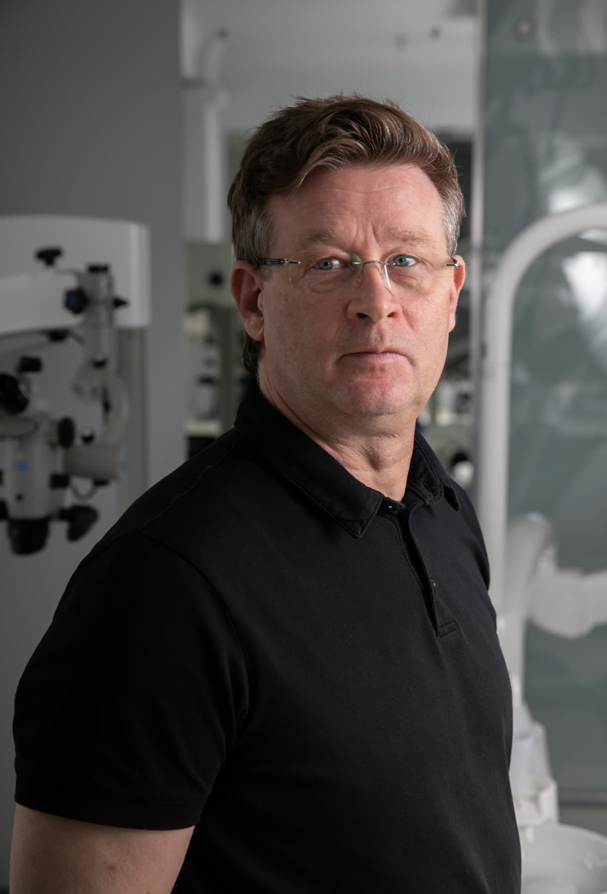 Dr. Janis Alberts in his Riga clinic